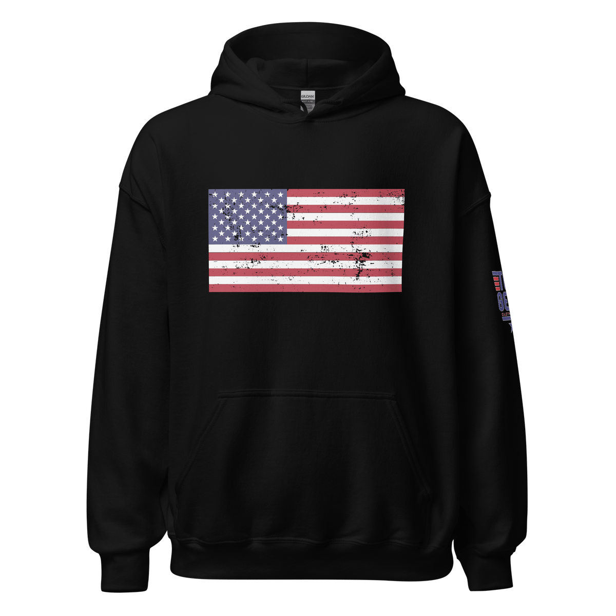 Top Gear Black / S Classic American Flag Hoodie