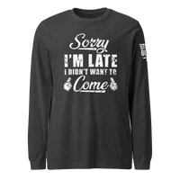 Top Gear Dark Grey Heather / S Sorry I'm Late Long Sleeve Tee