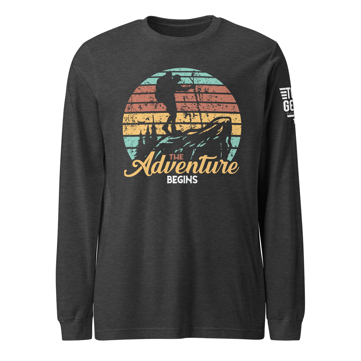 Top Gear Dark Grey Heather / S The Adventure Begins Long Sleeve Tee