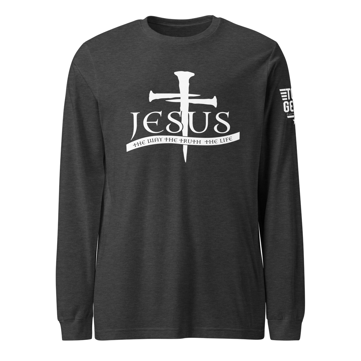 Top Gear Dark Grey Heather / S The Way The Truth The Life Long Sleeve Tee