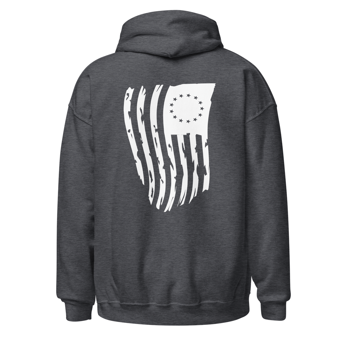 Top Gear Dark Heather / S Betsy Ross American Flag Hoodie