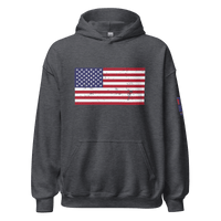Top Gear Dark Heather / S Classic American Flag Hoodie