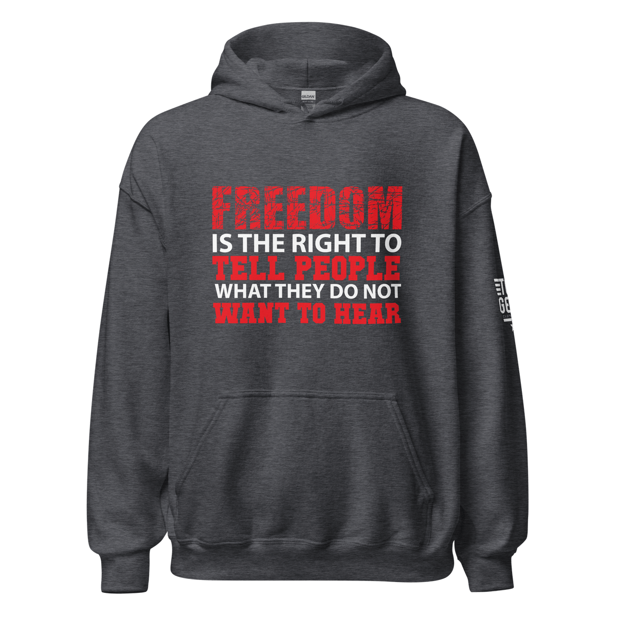Top Gear Dark Heather / S Freedom is the Right Hoodie
