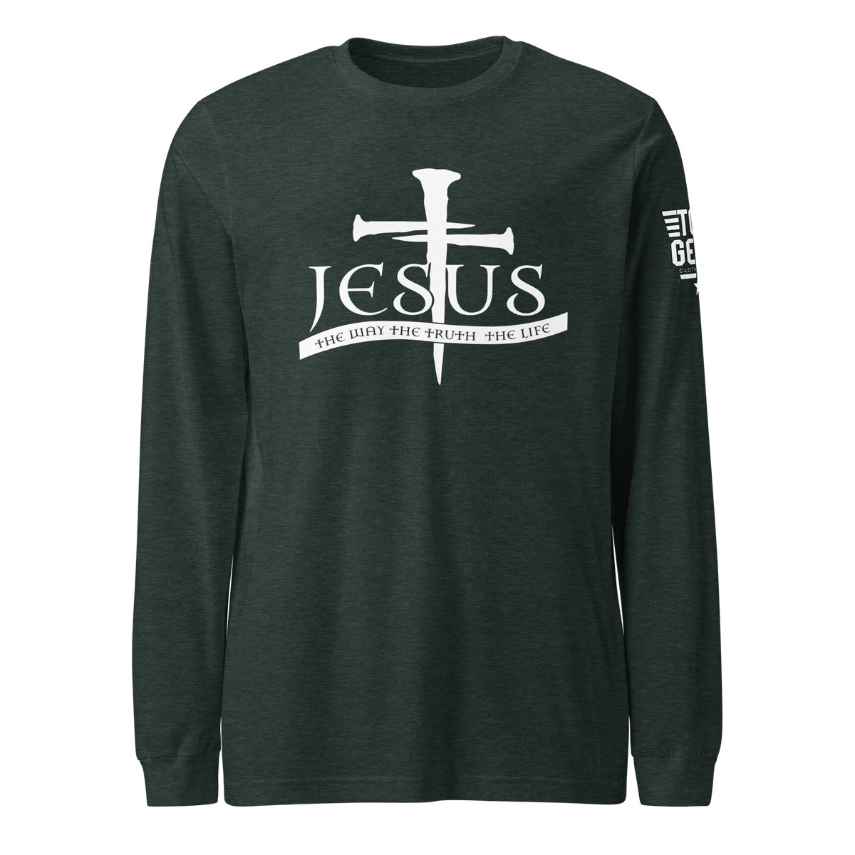 Top Gear Heather Forest / S The Way The Truth The Life Long Sleeve Tee