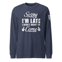 Top Gear Heather Navy / S Sorry I'm Late Long Sleeve Tee