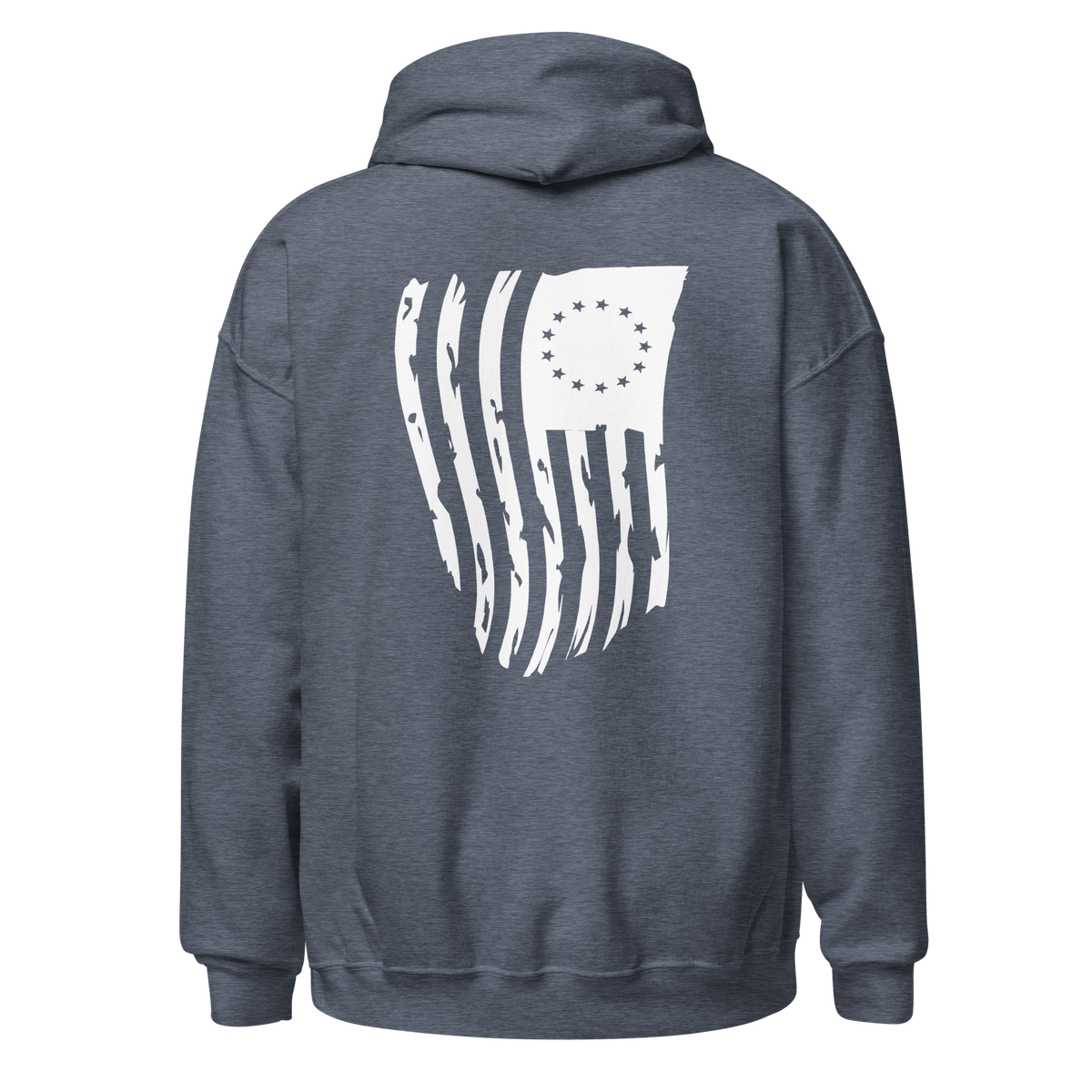 Top Gear Heather Sport Dark Navy / S Betsy Ross American Flag Hoodie