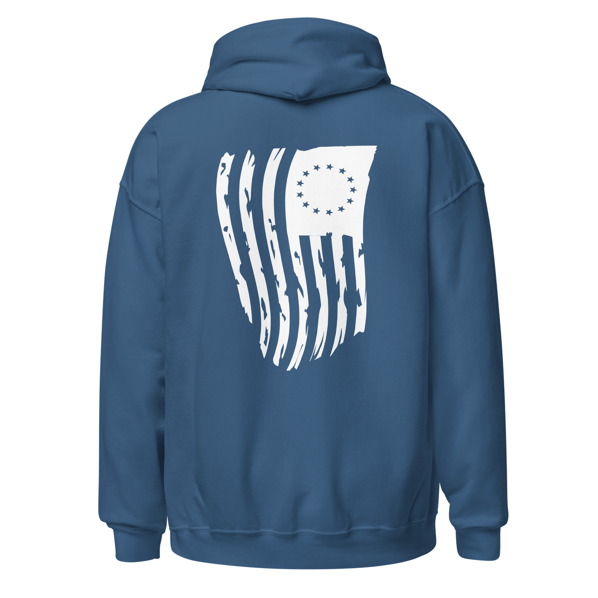 Top Gear Indigo Blue / S Betsy Ross American Flag Hoodie