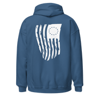 Top Gear Indigo Blue / S Betsy Ross American Flag Hoodie