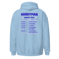 Top Gear Light Blue / S Handy Man Hourly Rate Hoodie