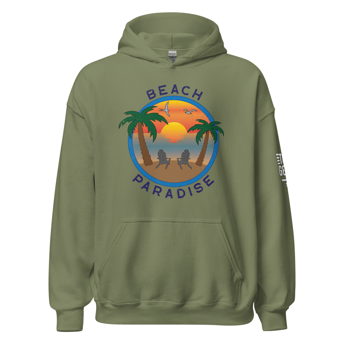 Top Gear Military Green / S Beach Paradise Hoodie