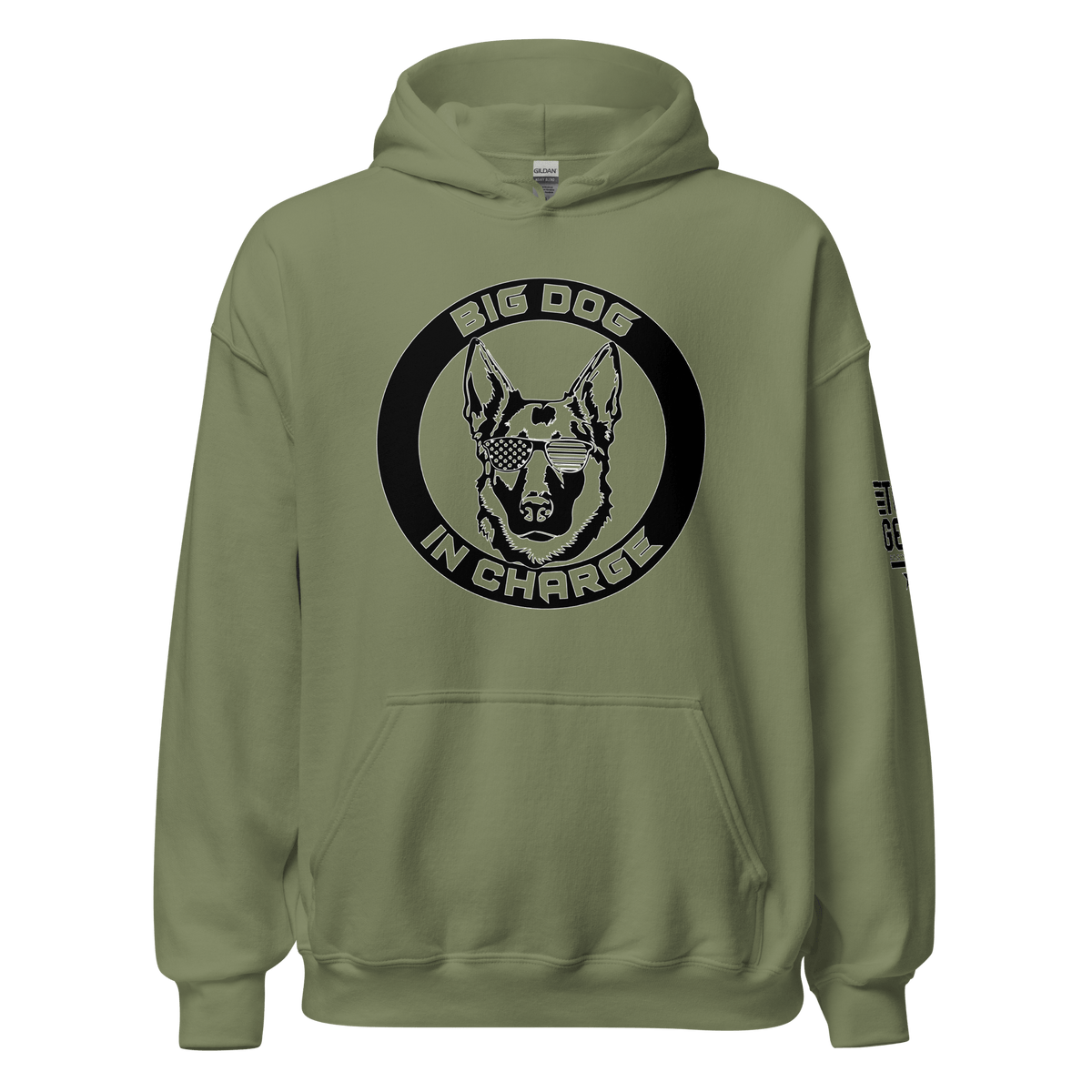 Top Gear Military Green / S Big Dog Hoodie