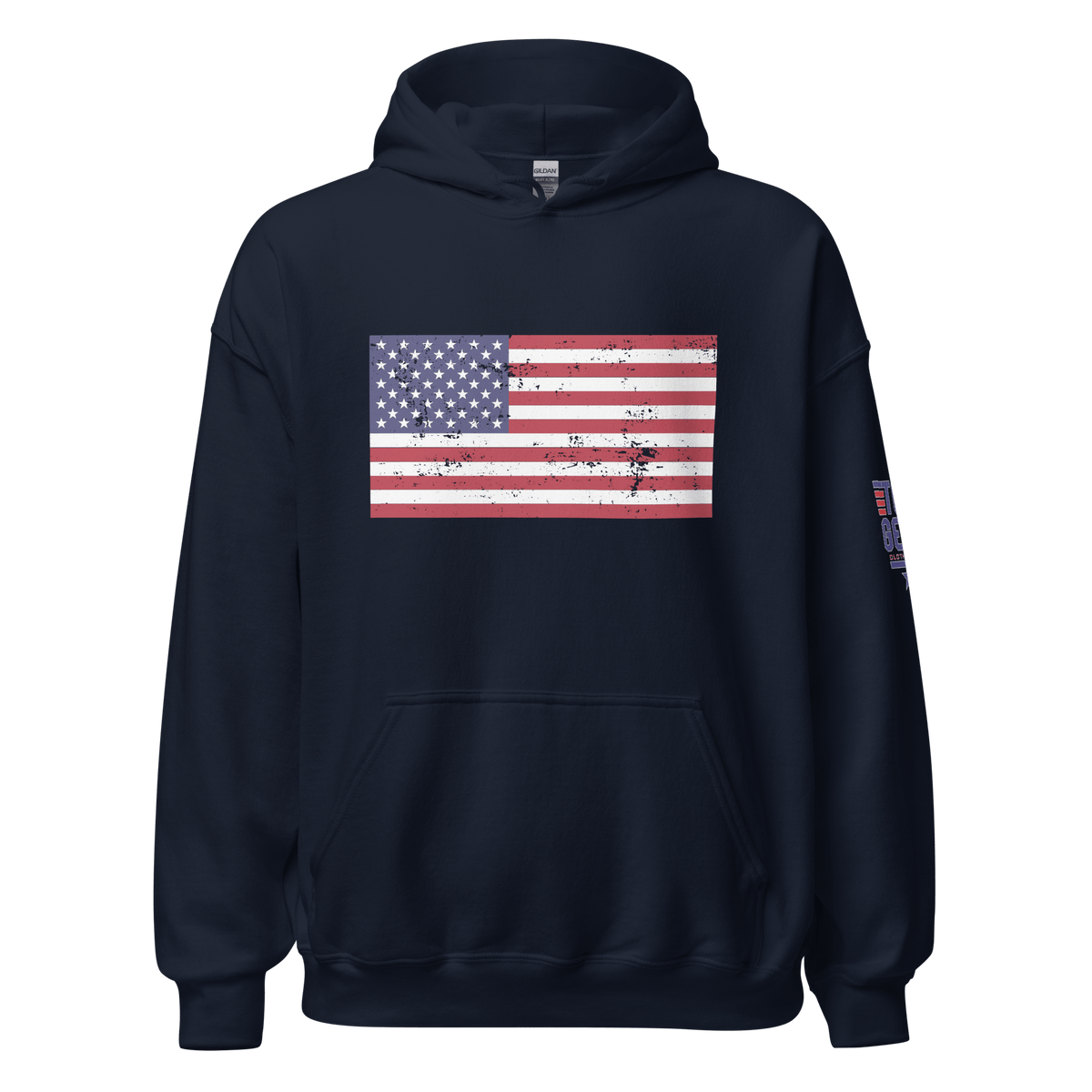 Top Gear Navy / S Classic American Flag Hoodie