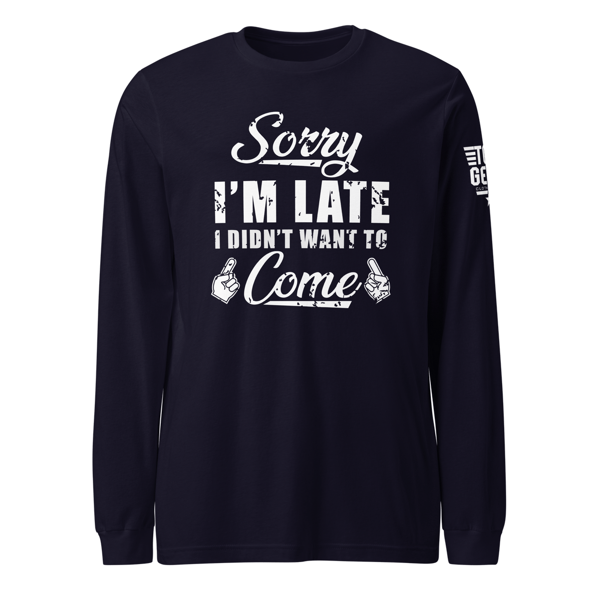 Top Gear Navy / S Sorry I'm Late Long Sleeve Tee